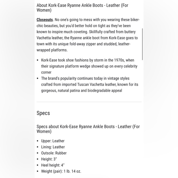 Kork-Ease Women’s Ryanne Cognac Leather Heeled Boots -Size 10 - Picture 13 of 13